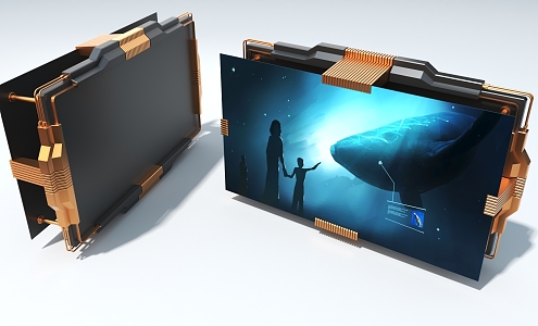 Flat Panel Technology TV Screen Touch TV Exhibition Hall Screen Space Warehouse Large Screen 3d model