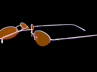 Modern Beauty Instrument With Metal Frame And Orange Lenses For Facial Care 3d model