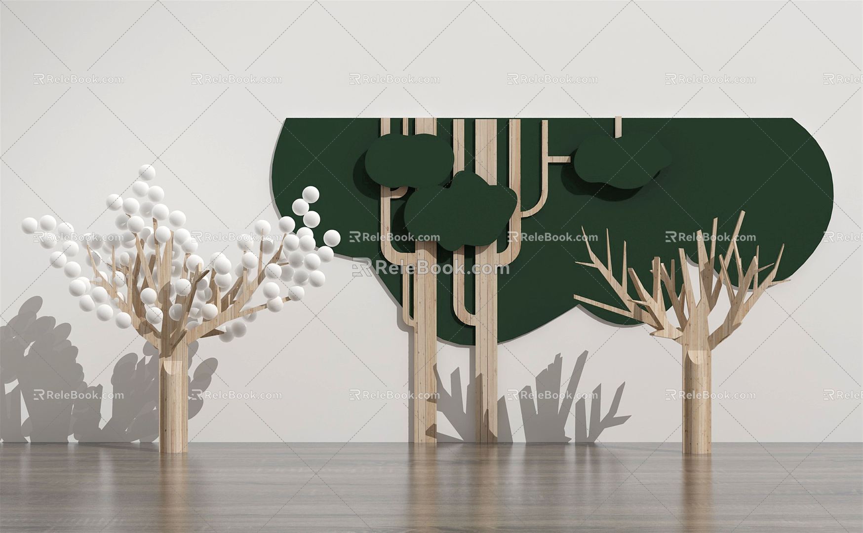 Modern Branch Natural Log Branch Tree Light model