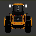 John Deere 644P Orange Wheel Loader With Front Bucket And Heavy Duty Tires