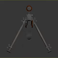 High Quality Tactical Rifle With Orange Magazine Metal Stand Modern Design For Shooting Enthusiasts