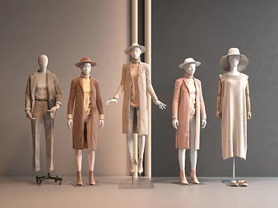 clothes dress model women's clothing 3d model
