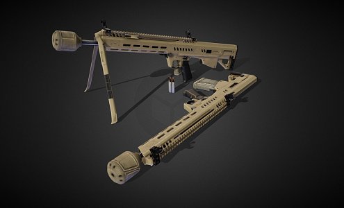 Beretta light machine gun 3d model