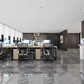 Modern public office area Open office area 3d model