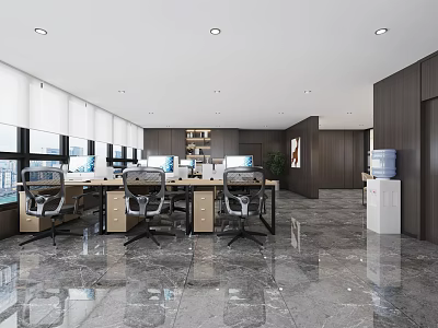 Modern public office area Open office area 3d model