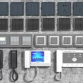 Modern Switch Panels With Various Designs Sockets Intercom And Control Systems