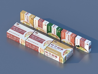 Ramen packaging box food box 3d model