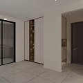 Modern Living Dining Room Interior With Sofa TV Wall Coffee Table And Decorative Painting