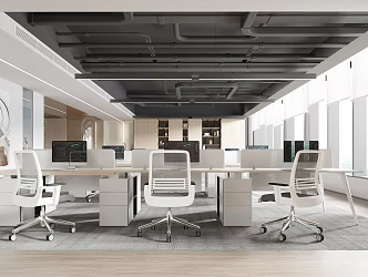 modern public office area office 3d model