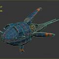 Smart Machine Featuring Blue Body Orange Stripes Mechanical Details And Cockpit Design