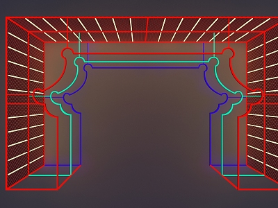 Internet Red Element Iron Gate Internet Red Gate Atmosphere Gate Night View Lighting Trend Gate model