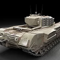 Vintage Military Tank With Weathered Metal Exterior Track System And Antenna