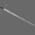 Ornate Historical Sword With Engraved Metal Blade And Decorative Hilt Design