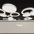 Modern Minimalist Ceiling Lights with Circular Rings and Various Shape Combinations 3d model