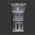 Puerto Rico Gate Ancient Gate San Juan Gatehouse Stone Gatehouse in Puerto Rico 3d model