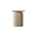 Wooden Coffee Table with Square Top and Rounded Base Modern Minimalist Design 3d model
