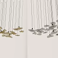 Elegant Modern Floating Glass Pendant Lights With Transparent Cloud Like Design And Hanging Light Effect