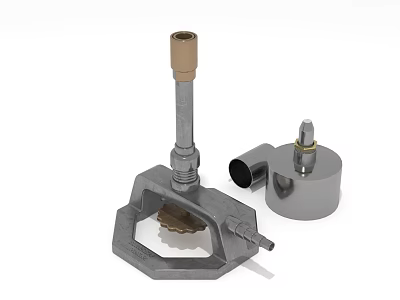 Sturdy Metal Furniture Hardware Parts With Long Rod And Base Structure 3d model
