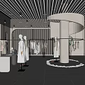 Modern Clothing Store Interior Design With Mannequins Clothing Racks And Stylish Apparel Displays