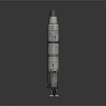 Multi Stage Space Rocket Design With Crew Module And Support Structures
