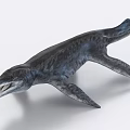 Prehistoric Marine Reptile With Long Snout Sharp Teeth And Flippers
