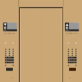 Modern elevator car 3d model
