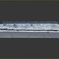 Wood Stone Architectural Decorative Slab With Carved Top Edge Vertical Stripes And Solid Base