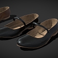 Leather Shoes Mary Jane Shoes Ballet Flats Single Shoes Women's Shoes Flats Shoes 3d model