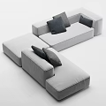 Modern Combination Sofa Fabric Combination Sofa 3d model