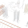 Reinforcing beams and columns 3d model