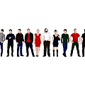 Multiplayer Crowd Character Combination Multiplayer Combination Character Human Model Dummy Low Poly Character Professional Male Human 3d model