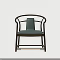 Modern Leisure Chair With Wooden Frame Leather Upholstery And Curved Armrests
