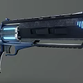 Science Fiction Gun Pistol Cyberpunk Gun Game Gun Low Face Number Low Model Simple Model Game Sub-era Movie and TV Level Super Realistic High Precision 3d model