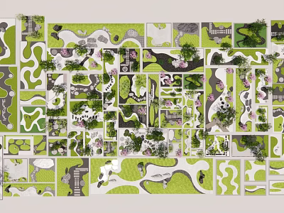 Japanese Dry Landscape Garden Design With Raked Gravel Dry Stones And Zen Elements 3d model