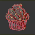 Neon Cupcake Shaped Decorative Light With Colorful LED Lights For Modern Decor