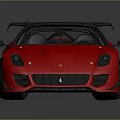 Red Sports Car With Black Rear Spoiler And Sleek Aerodynamic Body Design