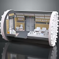 Subway Car Interior With White Seats Doors And Luggage Racks