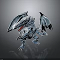 Blue Fantasy Dragon Character Mythical Creature Sculpture With Detailed Wings And Claws