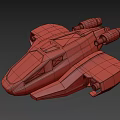 Futuristic Sci Fi Spacecraft Featuring Advanced Cockpit Blue Lights And Metallic Design