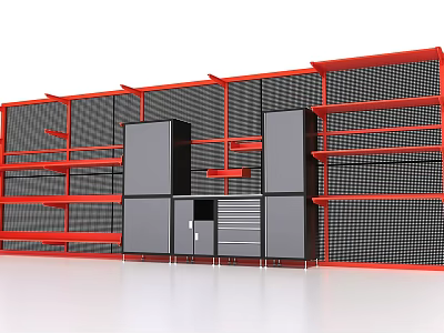 Modern LOFT Workshop Tool Rack Auto Repair Refitting Console Tool Box Cabinet Iron Metal Drawer Type Storage Combination Cabinet Multifunctional Mobile Movable Cabinet 3d model