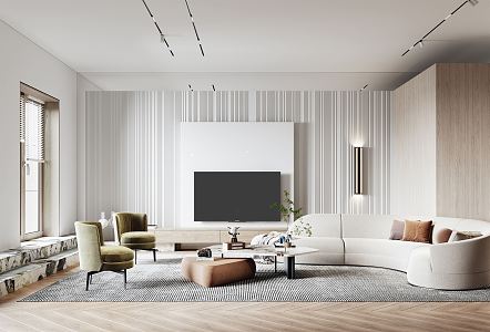 modern living room 3d model