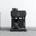 Three Modern Black Small Kitchen Appliances With Coffee Maker And Sleek Design 3d model