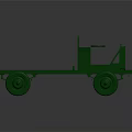 Modern cart trolley flatbed 3d model
