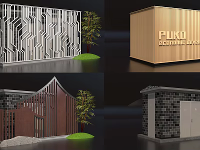 PUKO Electric Industrial Equipment With Metal Enclosure And Geometric Design Structure 3d model