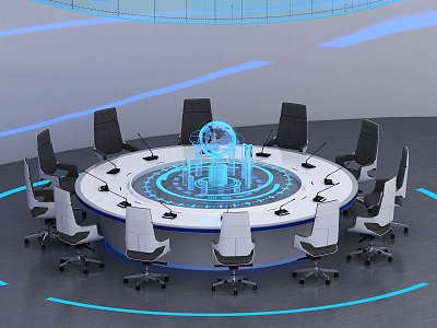 Conference Table Paperless Baking Paint Long Table Combination Training Table Negotiation Table Workbench Science and Technology Sense Creative Furniture Command Center Network Melt Media Geometry Three-dimensional Exhibition Beauty and Chen Space model