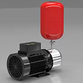 Industrial Equipment Featuring Red Tank Stainless Steel Pump Body Black Motor And Digital