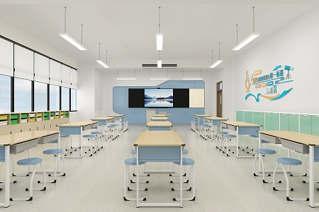 Science Classroom 3d model