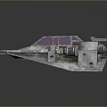 Futuristic Spacecraft With Metallic Structure And Cockpit Windows For Interstellar Travel