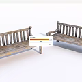 Rustic Wooden Outdoor Benches With Backrest And Armrests Natural Design