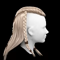 Game Movie Character Braided Wig With Blonde And Brown Hair Hairstyle Design